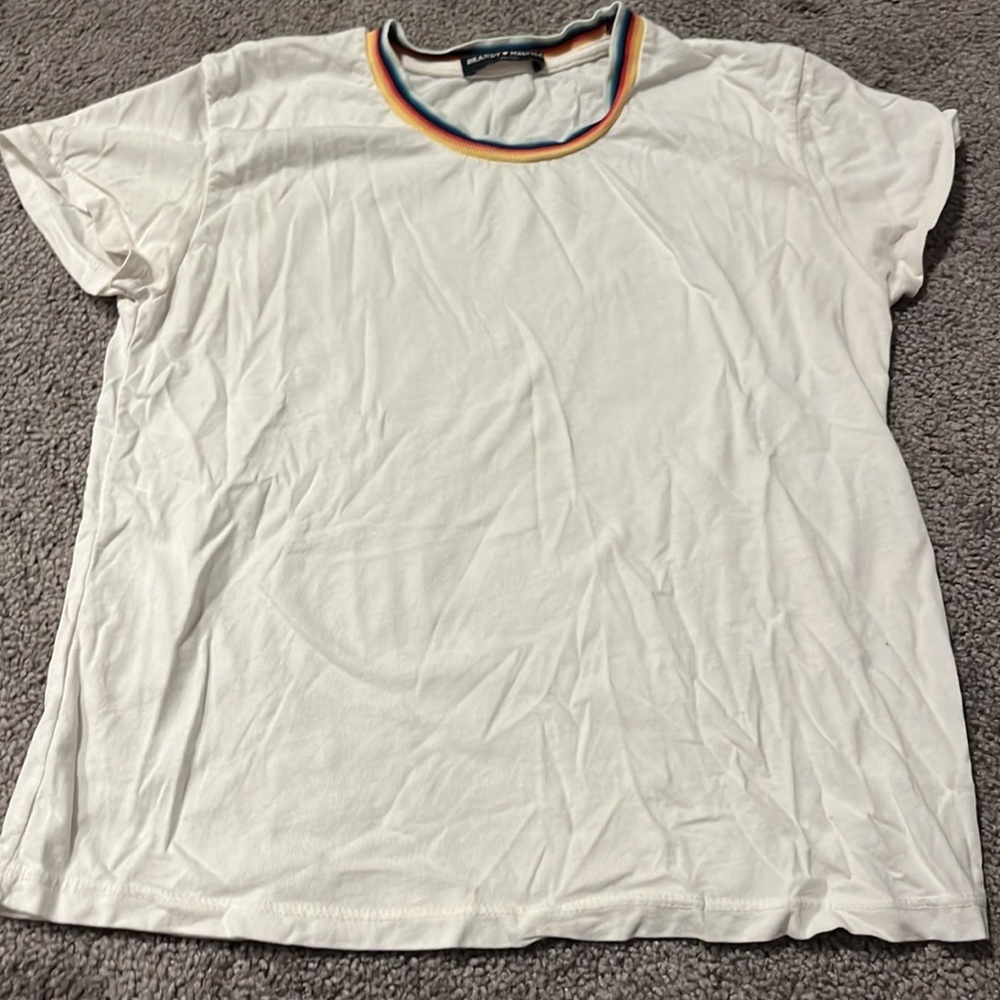 Brandy Melville rainbow collar T-shirt - Picture 4 of 4